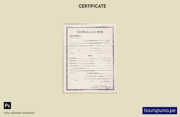 listo para imprimir plantilla de certificado de nacimiento del Tribunal de Circu
